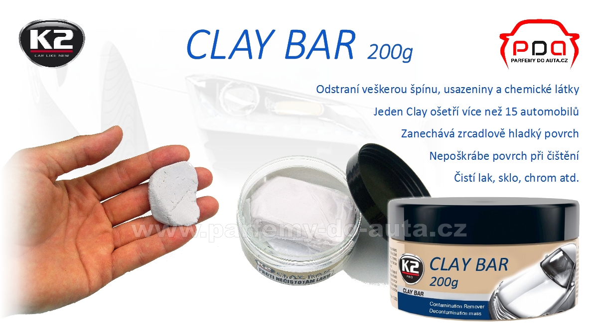 Clay Bar K2 nový produkt - dekontaminační hmota vlastnosti´